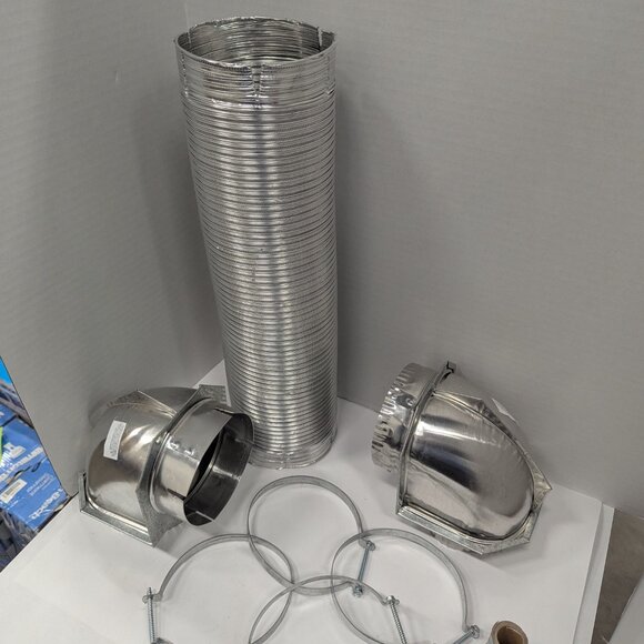 Frigidaire Smart Choice Dryer Vent Kit 8-Foot Semi-Rigid w/ Elbows,Clamps & Tape - Picture 3 of 4